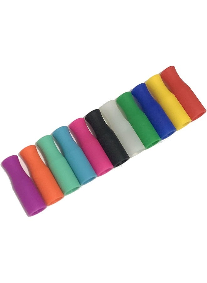 JIEFU Super Big Large Straws Silicone Tips 11pcs Food Grade Reusable Straw Tips Only Fit for 1/2 Inch Wide (12mm Diameter) Stainless Steel Straws and Smoothie Glass straws - Image 4